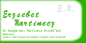 erzsebet martinecz business card